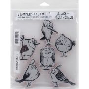Picture of Tim Holtz Cling Stamps 7"X8.5" Bird Crazy