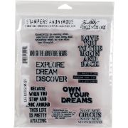 Picture of Tim Holtz Cling Stamps 7"X8.5" Life Quotes