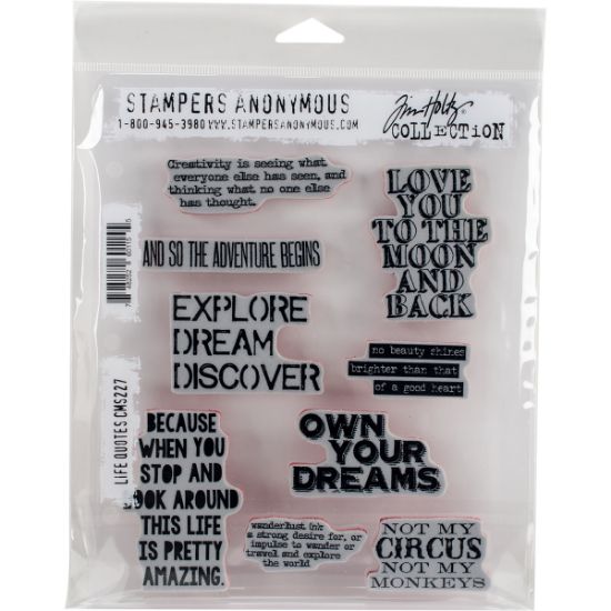 Picture of Tim Holtz Cling Stamps 7"X8.5" Life Quotes