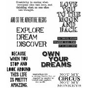 Picture of Tim Holtz Cling Stamps 7"X8.5" Life Quotes