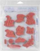 Picture of Tim Holtz Cling Stamps 7"X8.5" Tiny Toadstools