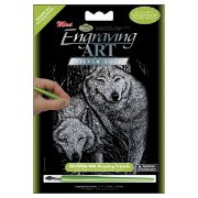Picture of Silver Foil Engraving Art Mini Kit 5"X7" Prowling Friends
