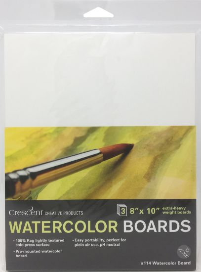 Picture of Crescent Watercolor Board 3/Pkg 8"X10" White