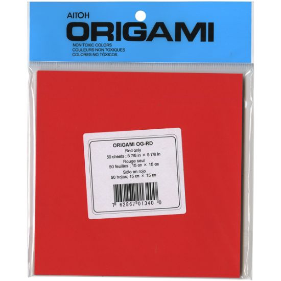 Picture of Origami Paper 5.875"X5.875" 50 Sheets Red