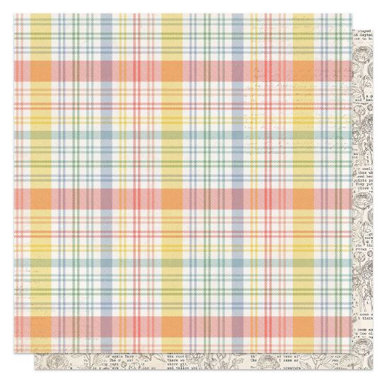 Picture of Bunnies & Blooms Double-Sided Cardstock 12"X12"-Welcome Spring