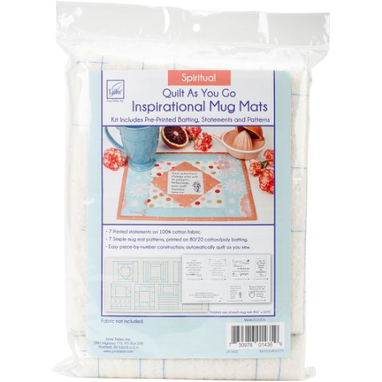 Picture of June Tailor Quilt As You Go Inspirational Mug Mats Kit Spiritual 8.5"X10.5"