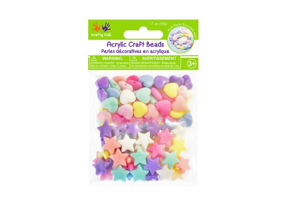 Picture of Multicraft Acrylic Beads 50g-Heart/Star