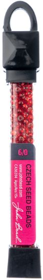 Picture of John Bead Czech Seed Beads 24g 6/0 Ruby S/L