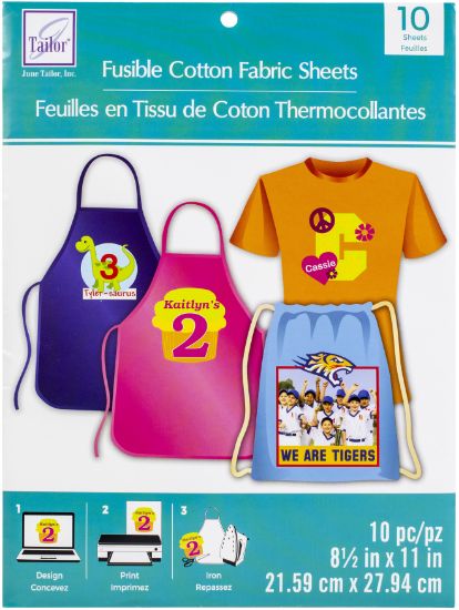 Picture of June Tailor Fusible Fabric Ink Jet Cotton Sheets 10/Pkg White, 8.5"X11"