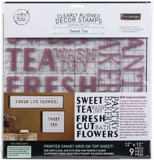 Picture of Prima Marketing Re-Design Decor Clear Cling Stamps 12"X12" Sweet Tea