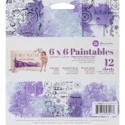 Picture of Prima Marketing Paintables Watercolor Paper Pad 6"X6" 12/Pkg French Riviera