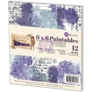 Picture of Prima Marketing Paintables Watercolor Paper Pad 6"X6" 12/Pkg French Riviera