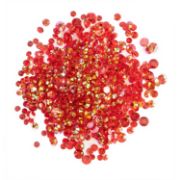 Picture of Buttons Galore Crystalz Clear Flat Back Gems-Cherry