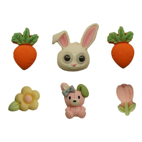 Picture of Buttons Galore Flatbackz Embellishments-Cottontail