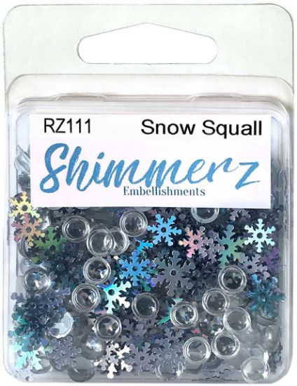 Picture of Buttons Galore Shimmerz Embellishments 18g Snow Squall