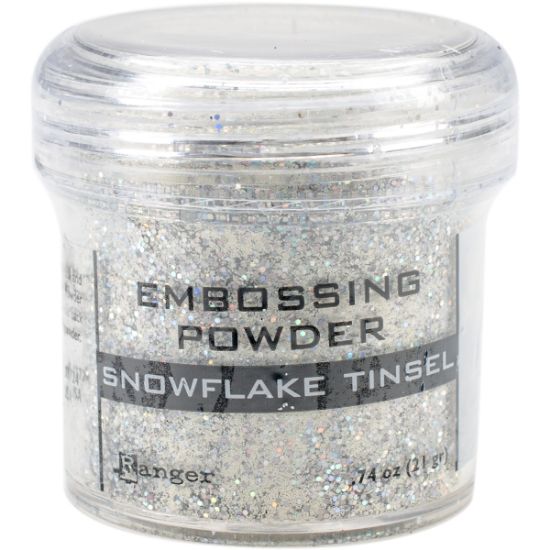 Picture of Embossing Powder Snowflake Tinsel