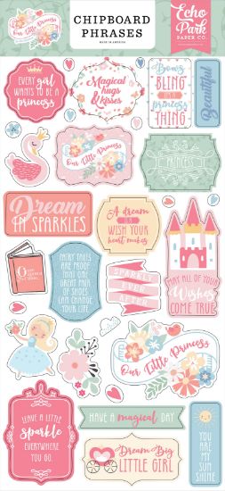 Picture of Our Little Princess Chipboard 6"X13"-Phrases