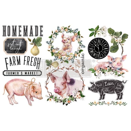 Picture of Prima Marketing Re-Design Decor Transfers 6"X12" 3/Sheets Farm Fresh