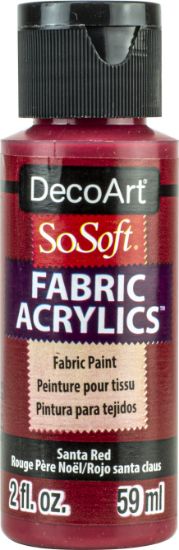 Picture of SoSoft Fabric Acrylic Paint 2oz Santa Red