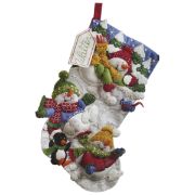Picture of Snow Fun Stocking Felt Applique Kit 18" Long