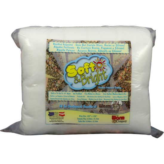 Picture of Soft & Bright Polyester Batting King Size 120"X124" FOB: MI