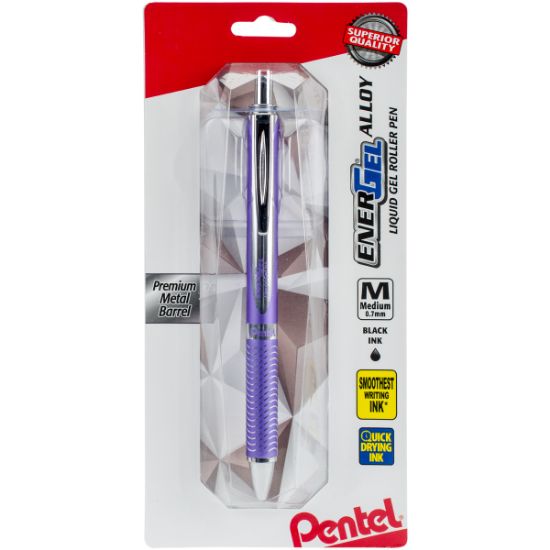 Picture of EnerGel Premium Liquid Gel Pen .7mm Black Ink 1/Pkg Violet Barrel