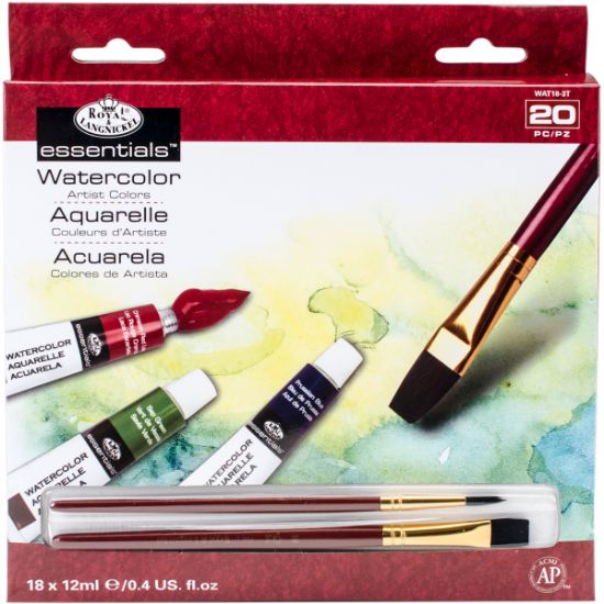 Picture of Essentials Watercolor Paints 12ml 18/Pkg Assorted Colors