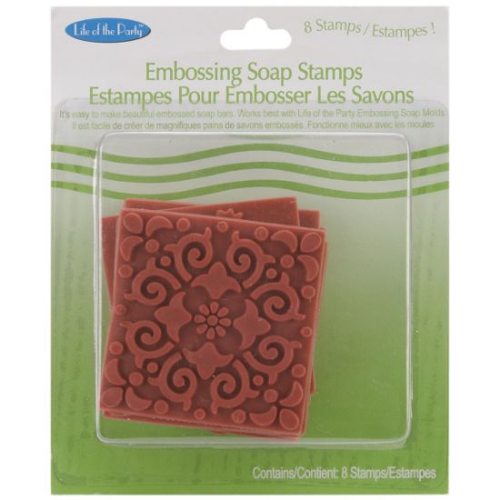 Picture of Soap Embossing Stamp Assortment 8/Pkg Square