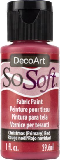 Picture of SoSoft Fabric Acrylic Paint 1oz Christmas Red