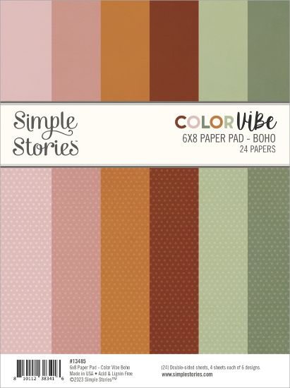 Picture of Simple Stories Double-Sided Paper Pad 6"X8" 24/Pkg-Color Vibe Boho