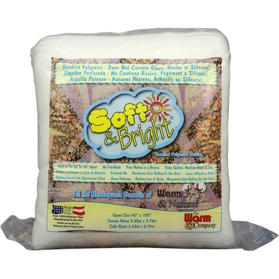Picture of Soft & Bright Polyester Batting Queen Size 90"X108" FOB: MI