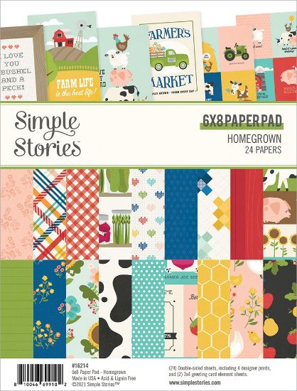 Picture of Simple Stories Double-Sided Paper Pad 6"X8" 24/Pkg Homegrown