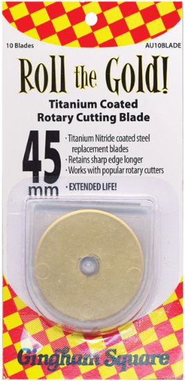 Picture of Roll The Gold! Titanium Coated Rotary Cutting Blade Refills 45mm 10/Pkg