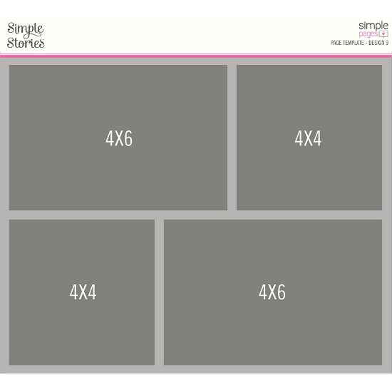 Picture of Simple Stories Simple Pages Page Template (1) 2-4"X6" & 2-4"X4"