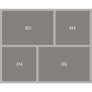 Picture of Simple Stories Simple Pages Page Template (1) 2-4"X6" & 2-4"X4"