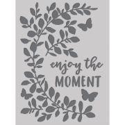 Picture of Simple Vintage Life In Bloom Stencil 6"X8"-Enjoy The Moment