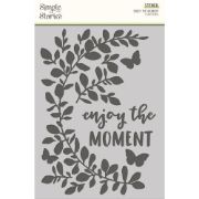 Picture of Simple Vintage Life In Bloom Stencil 6"X8"-Enjoy The Moment