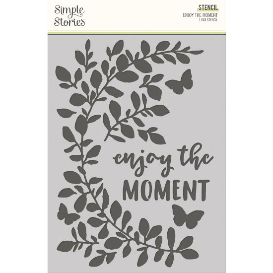 Picture of Simple Vintage Life In Bloom Stencil 6"X8"-Enjoy The Moment