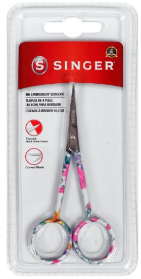 Picture of Singer Curved Embroidery Scissors 4" Floral