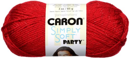 Picture of Simply Soft Party Yarn Rich Red Sparkle