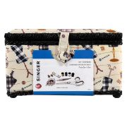 Picture of Singer Large Sewing Basket Kit-Plaid Forms Print
