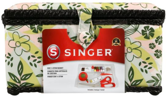 Picture of Singer Large Sewing Basket Kit 127pcs Nature's Floral
