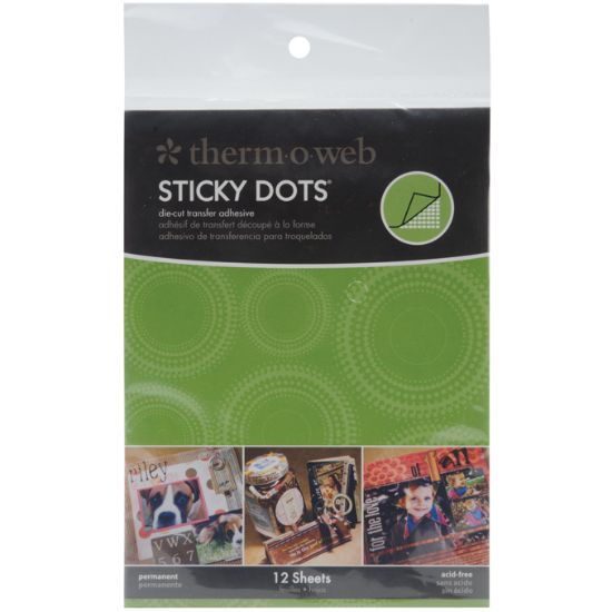 Picture of Sticky Dot Die-Cut Adhesive Sheets 4.25"X5.5" 12/Pkg