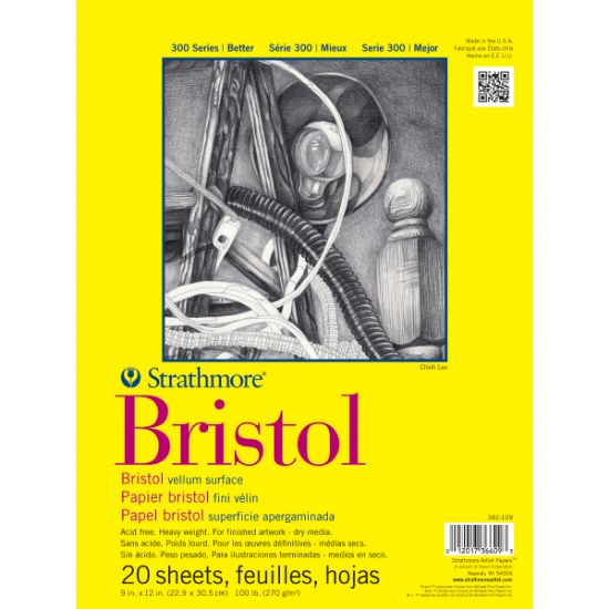 Picture of Strathmore Bristol Vellum Paper Pad 9"X12" 20 Sheets