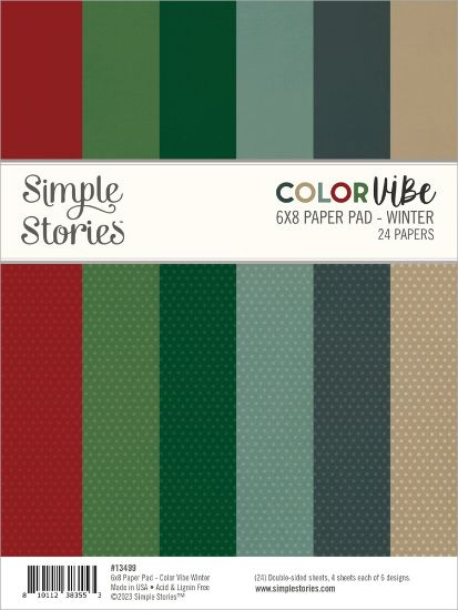 Picture of Simple Stories Double-Sided Paper Pad 6"X8" 24/Pkg-Color Vibe Winter