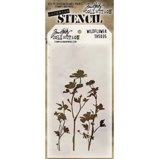 Picture of Tim Holtz Layered Stencil 4.125"X8.5" Wildflower