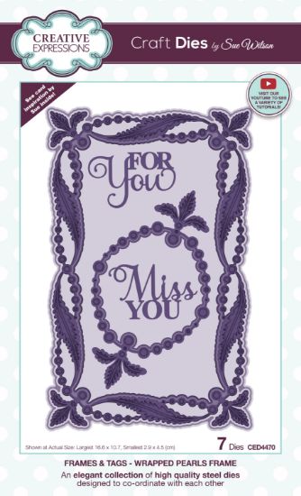 Picture of Creative Expressions Craft Dies By Sue Wilson-Frames & Tags- Wrapped Pearl Frame