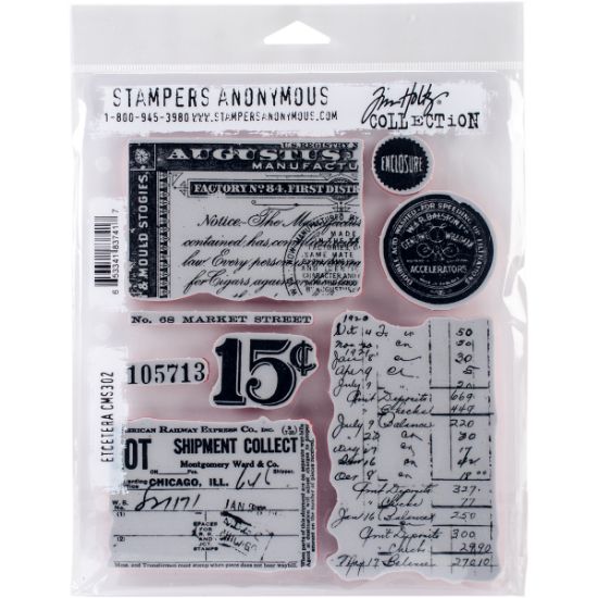 Picture of Tim Holtz Cling Stamps 7"X8.5" Etcetera