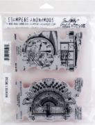 Picture of Tim Holtz Cling Stamps 7"X8.5" Inventor 1