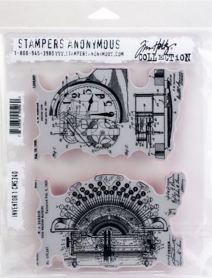 Picture of Tim Holtz Cling Stamps 7"X8.5" Inventor 1